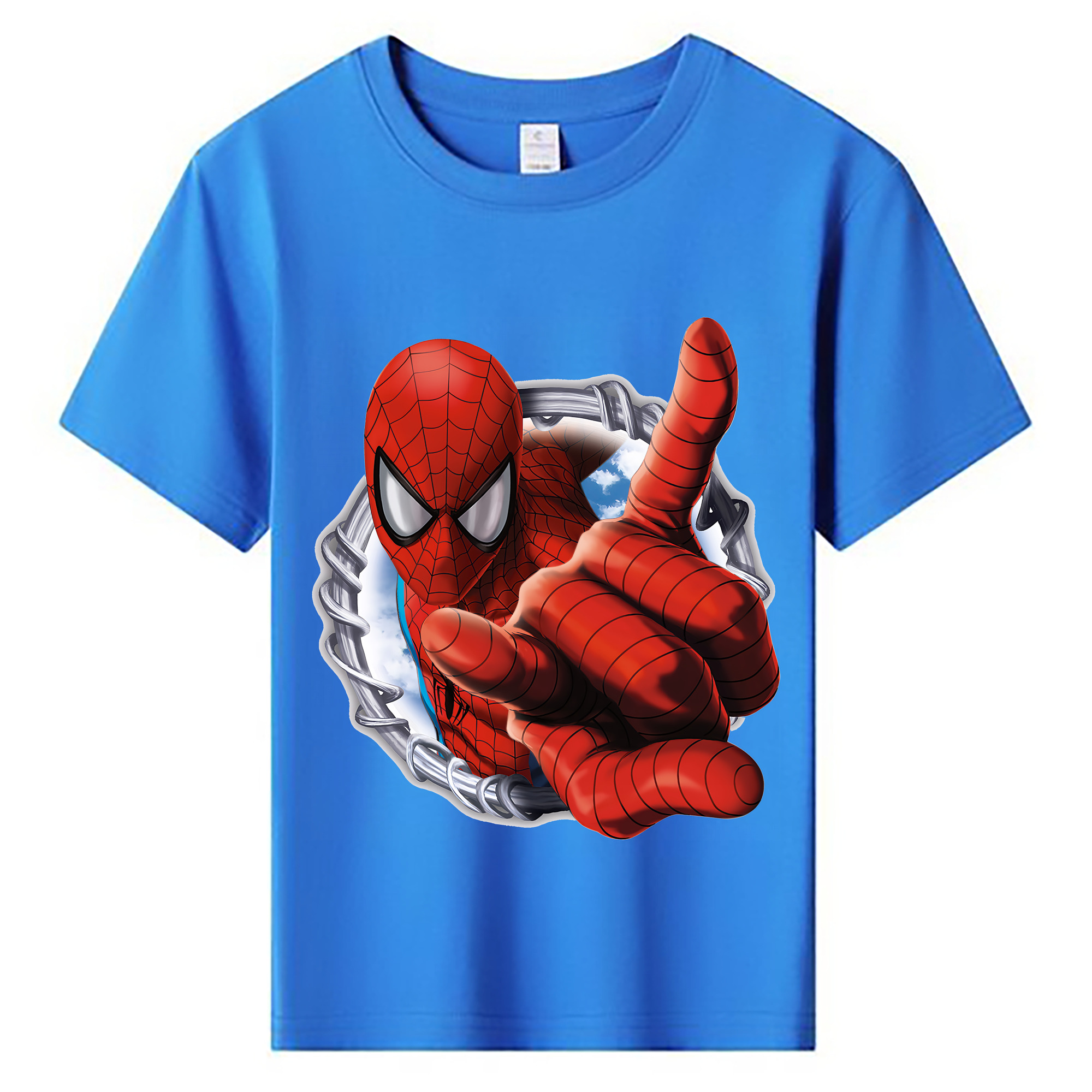 （画像用） Spider Man スパイダーマン 綿100％キッズTシャツ（フロントプリント）